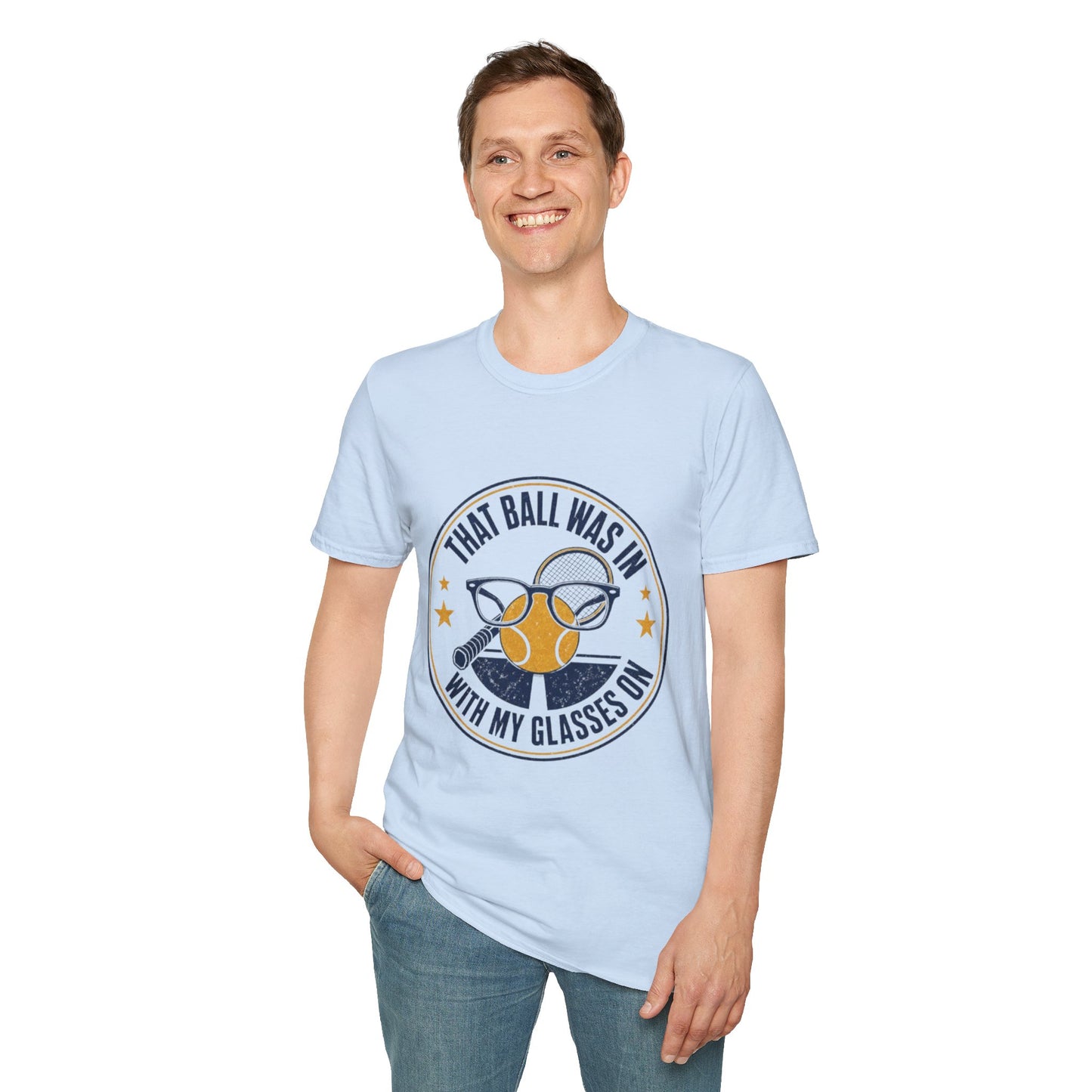 That Ball Was In With My Glasses On Tennis Graphic Tee