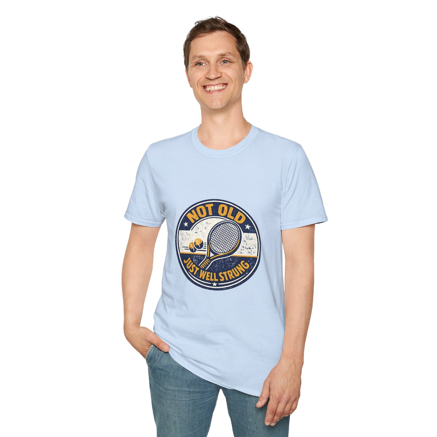 "Not Old, Just Well Strung" Tennis Graphic Tee