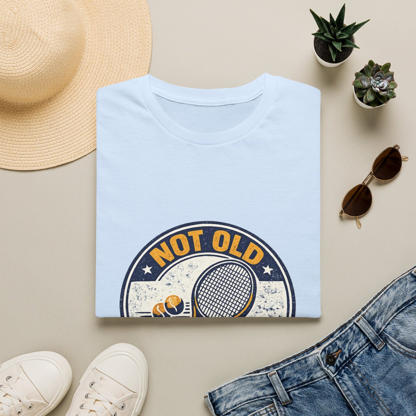Not Old Just Well Strung Tennis Graphic Tee
