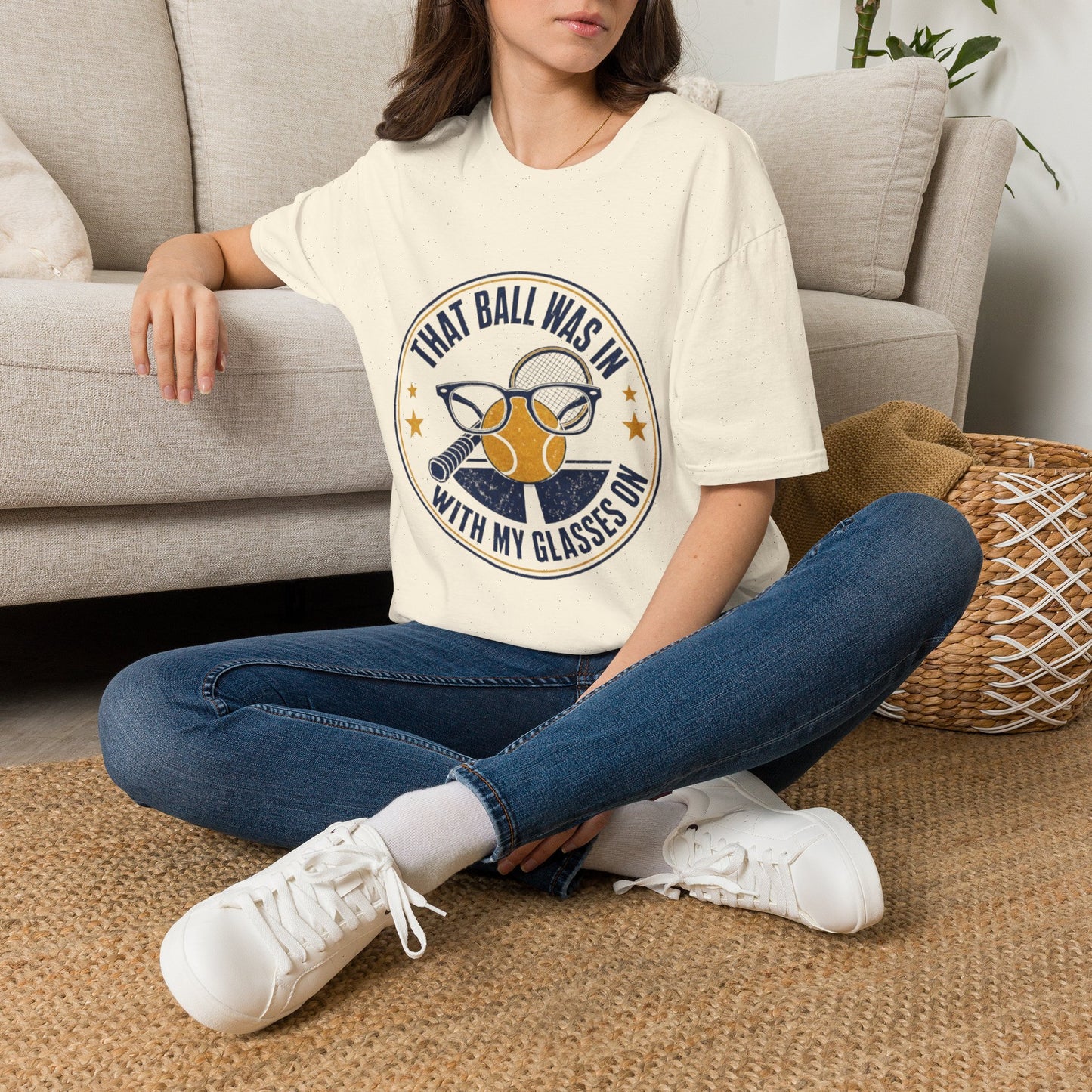 That Ball Was In With My Glasses On Tennis Graphic Tee