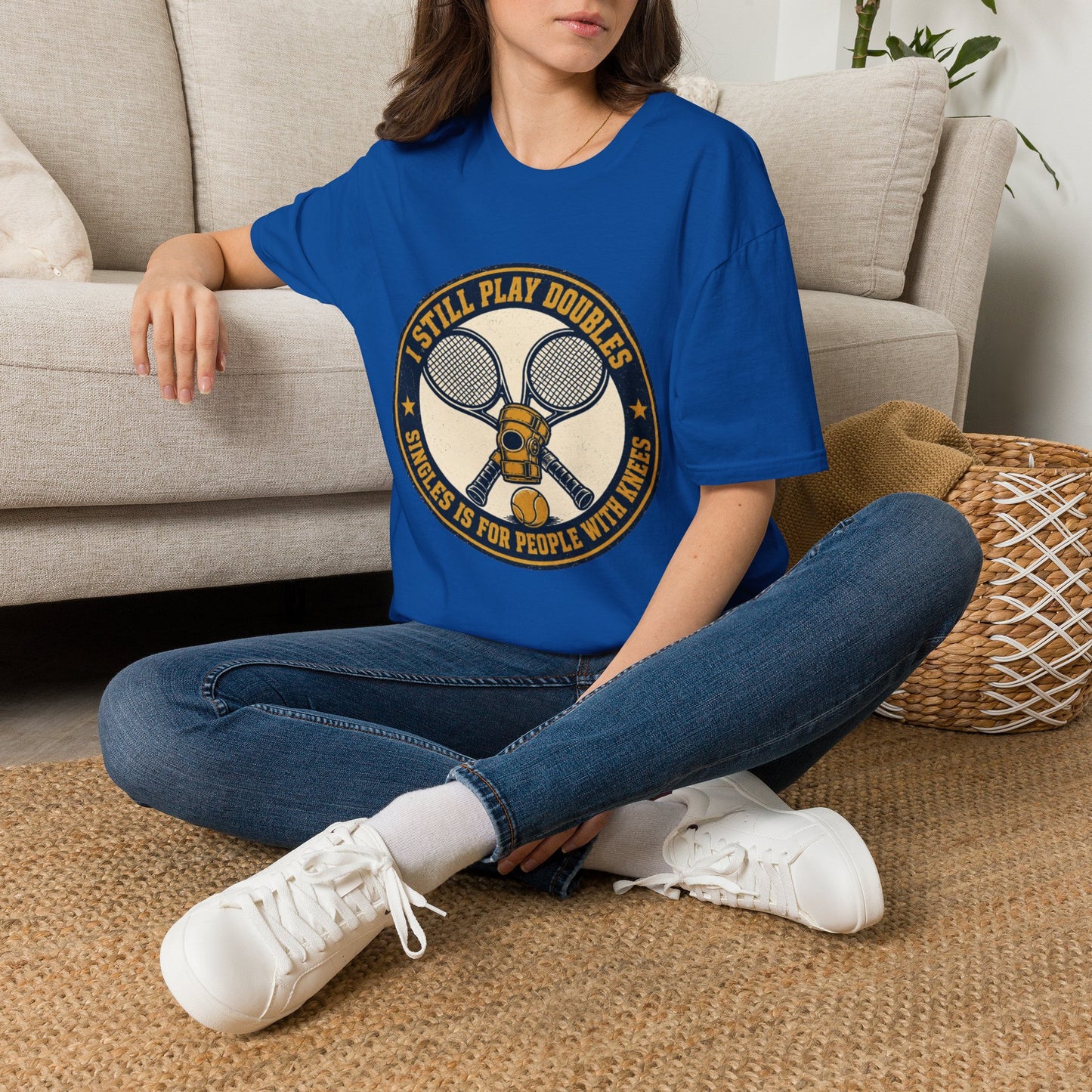 "I Still Play Doubles” Graphic Tennis Tee