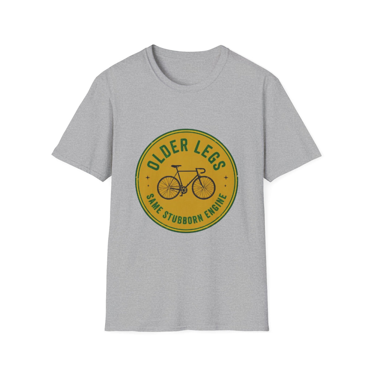 Older Legs Retro Bicycle Badge T-Shirt | Vintage Cycling Logo