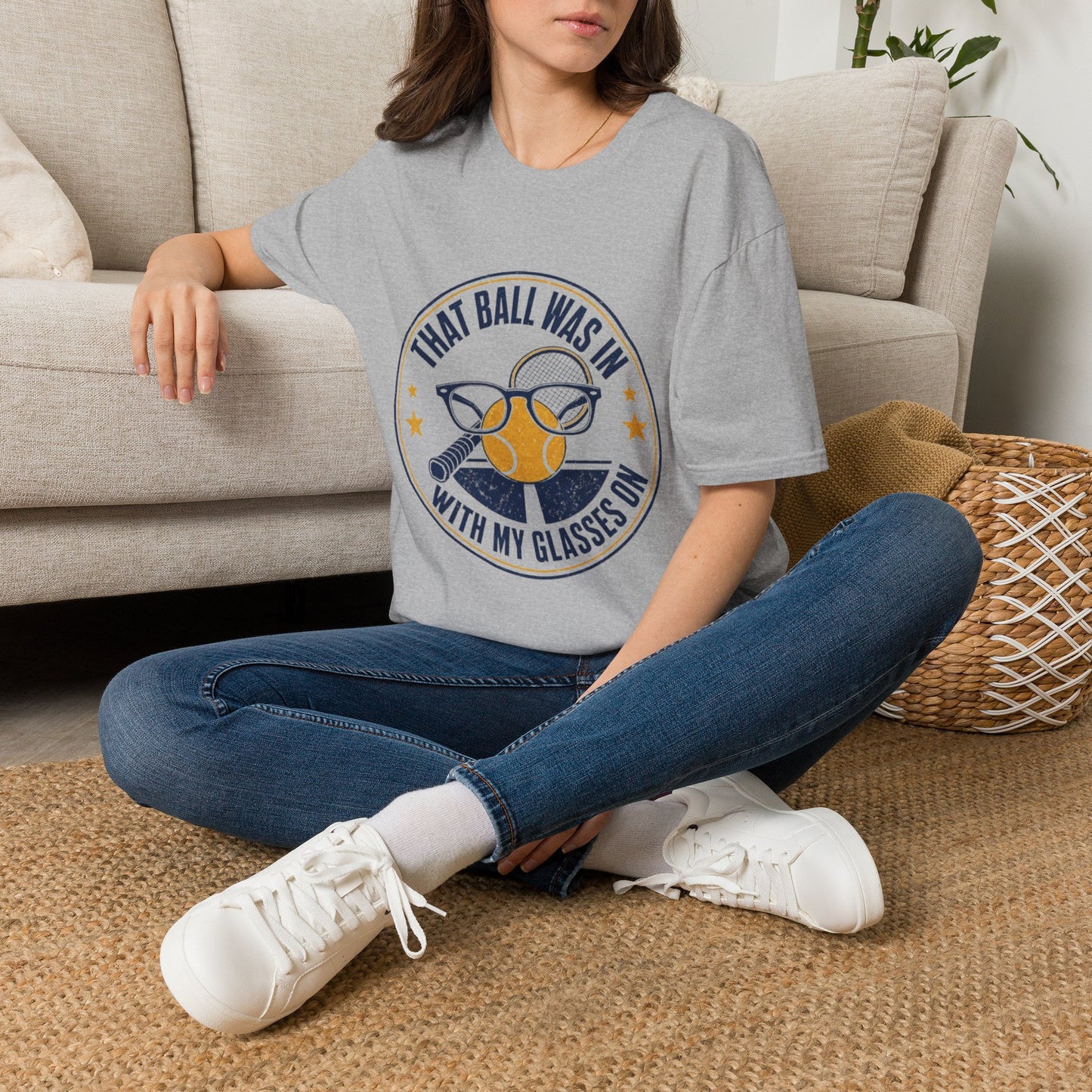 That Ball Was In With My Glasses On Tennis Graphic Tee