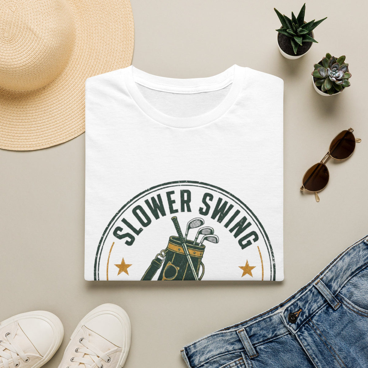 Slower Swing Same Swagger Golf Tee