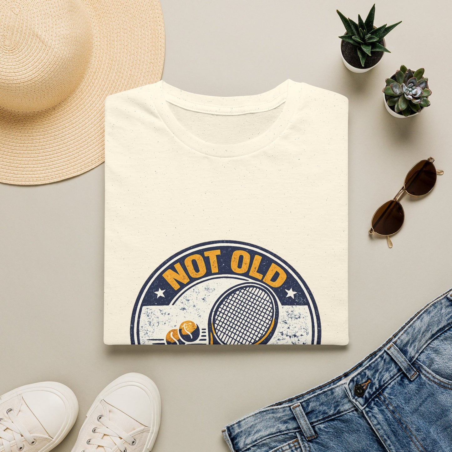 Not Old Just Well Strung Tennis Graphic Tee