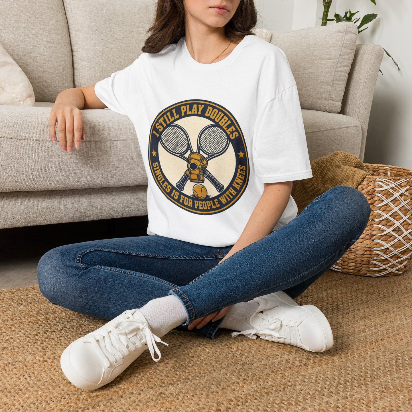 "I Still Play Doubles” Graphic Tennis Tee
