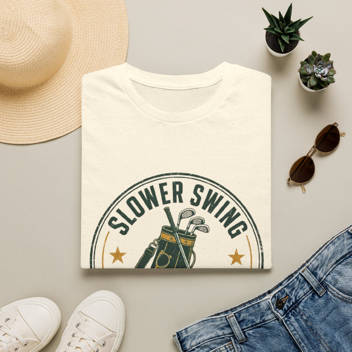 Slower Swing Same Swagger Golf Tee