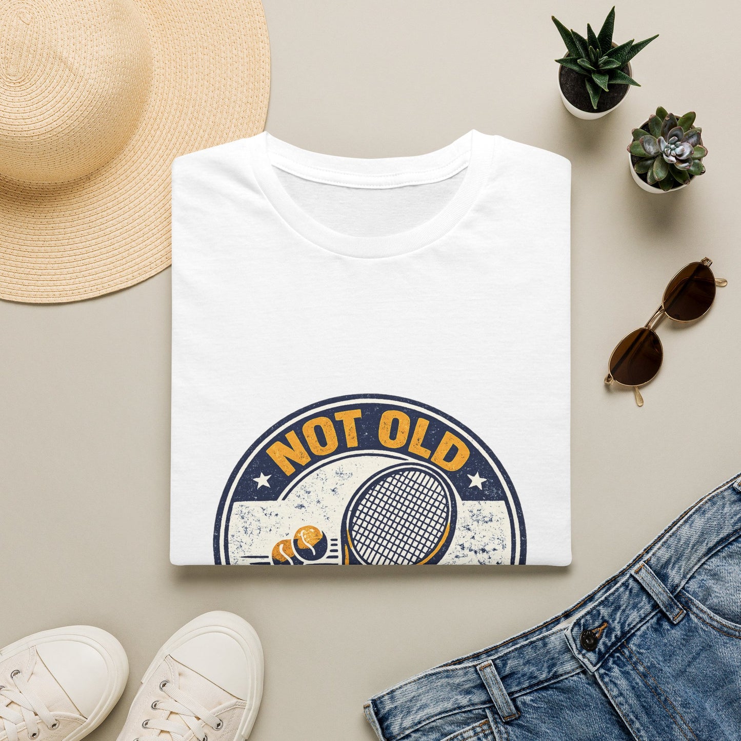 Not Old Just Well Strung Tennis Graphic Tee