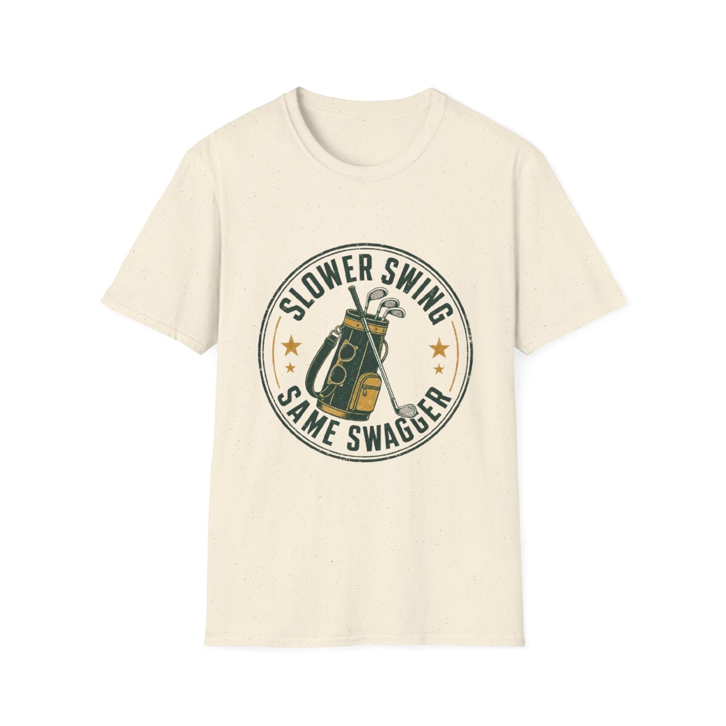 Slower Swing Same Swagger T-Shirt | Golf Bag Graphic