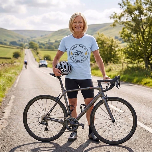 Still Got It Cycling Club T-Shirt — Vintage Bicycle Badge Tee