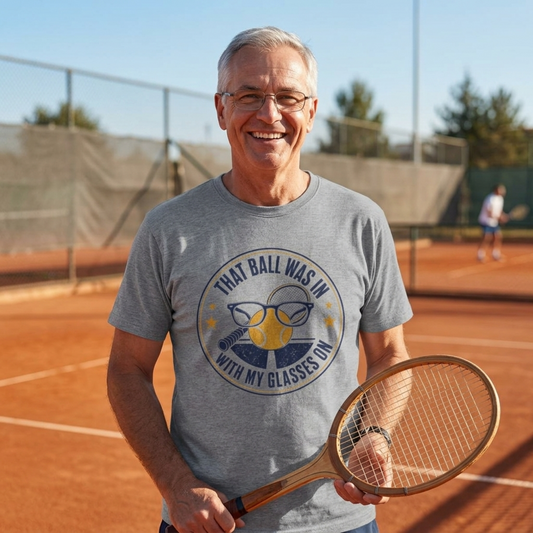 That Ball Was In With My Glasses On Tennis Graphic Tee